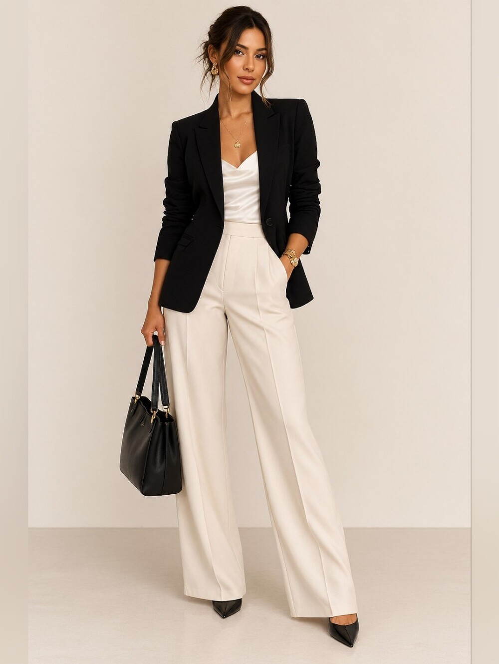 Helmut Lang Black Tailored Single-Button Blazer